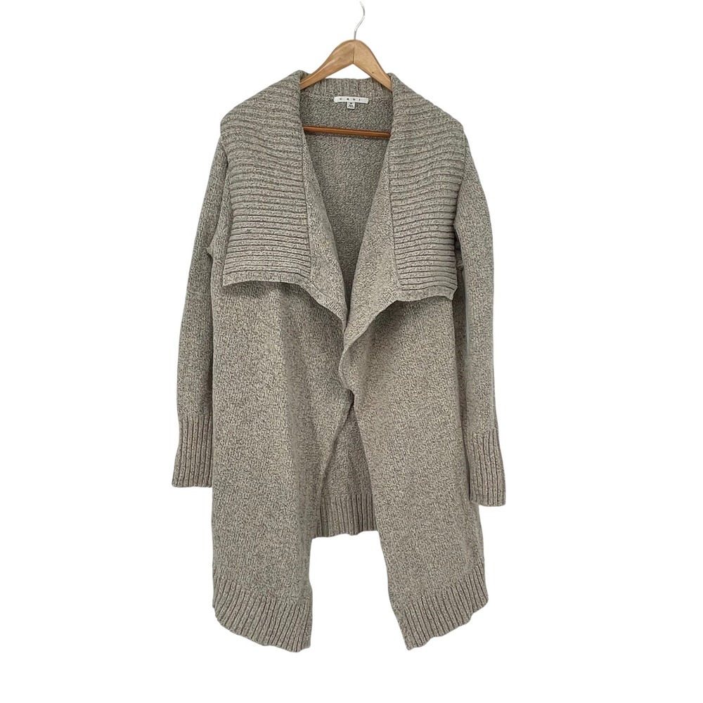 CAbi Flecked Shawl Cardigan Style‎ 900 Open Front Knit Duster Sweater Medium